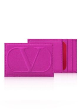 Valentino Pink Embroidered Card Holder Limited Edition! GWP